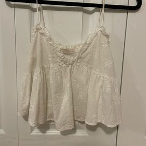 Ivory Zara thin strapped tank top